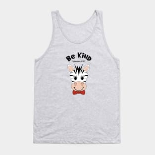 Be Kind Zebra_ Ephesians 4:32_ Zebra Wearing A Bow Tie Tank Top